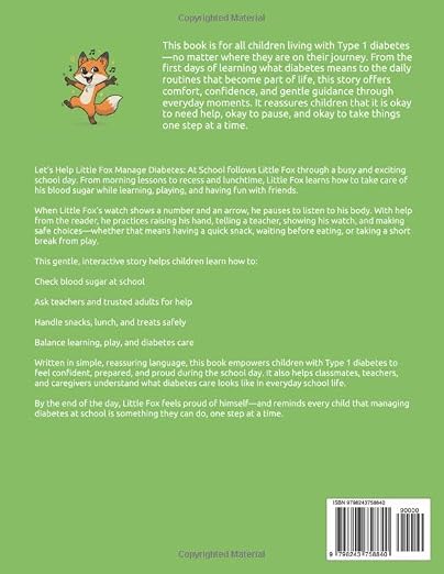 Back cover of the book with a story summary and ISBN barcode.